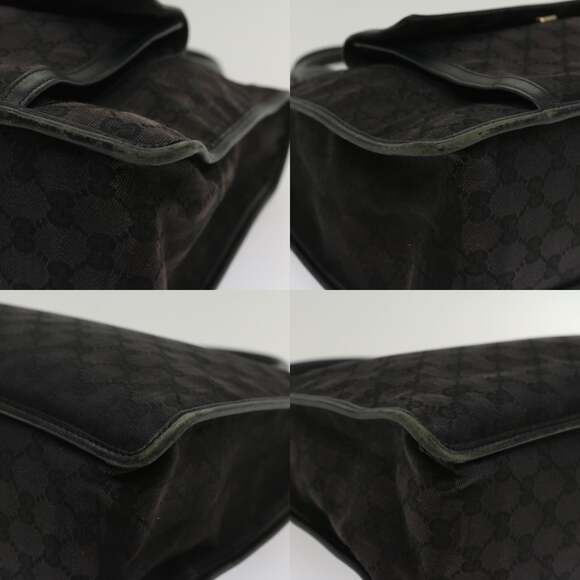 GUCCI GG Canvas Hand Bag Leather Black 000 0854 000 0854 - Picture 10 of 12